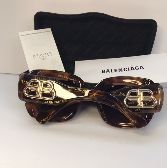💯 Original  BALENCIAGA BB0069S 007 Oversized  Sunglasses - Picture 8 of 12